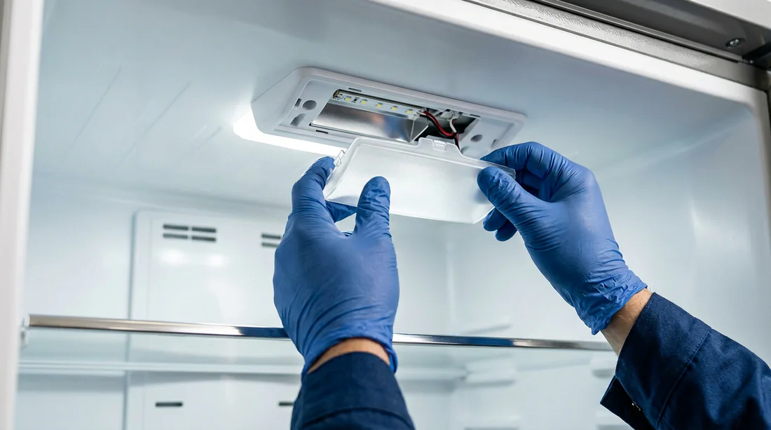 Schéma démontage cache ampoule frigo