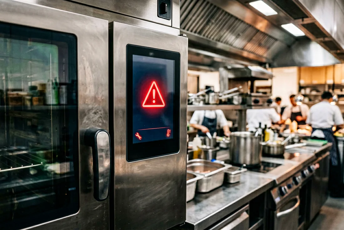 Schéma des étapes de dépannage pour four professionnel