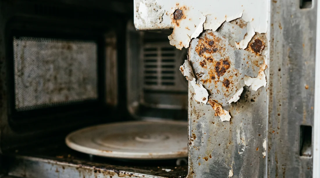 Infographie étape par étape pour le nettoyage d'un micro-ondes