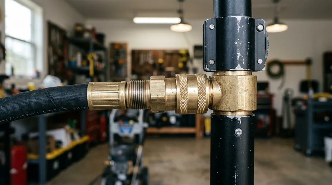 Mécanisme de raccordement d'une lance télescopique