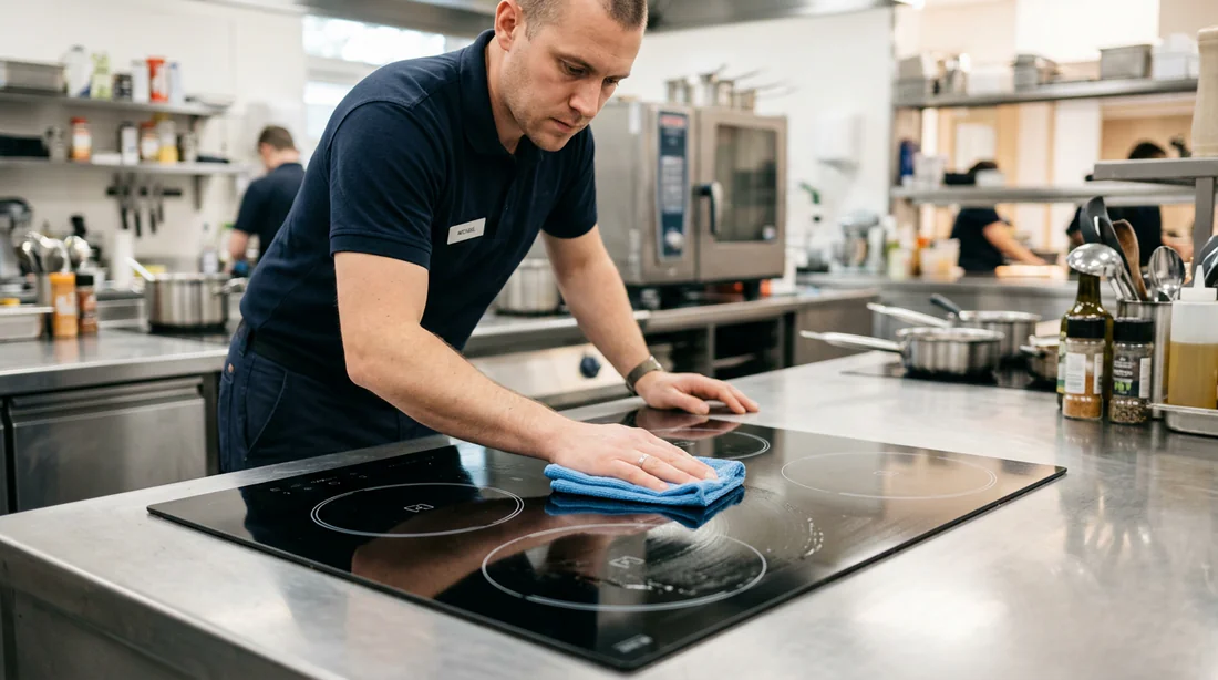 Entretien et nettoyage d'une plaque de cuisson vitrocéramique