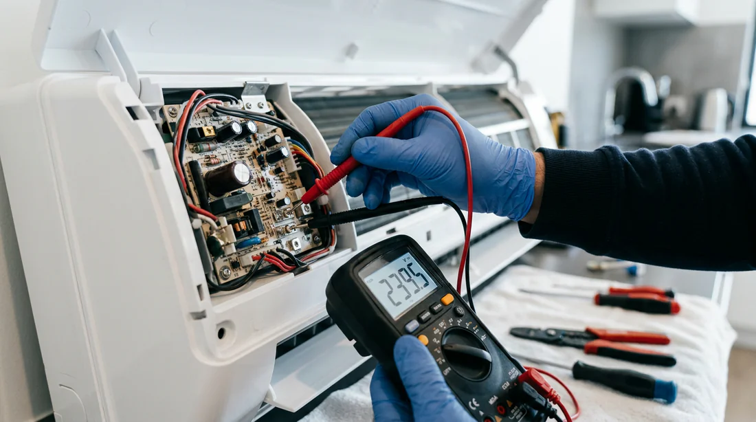 Maintenance technique d'un climatiseur Midea par un professionnel