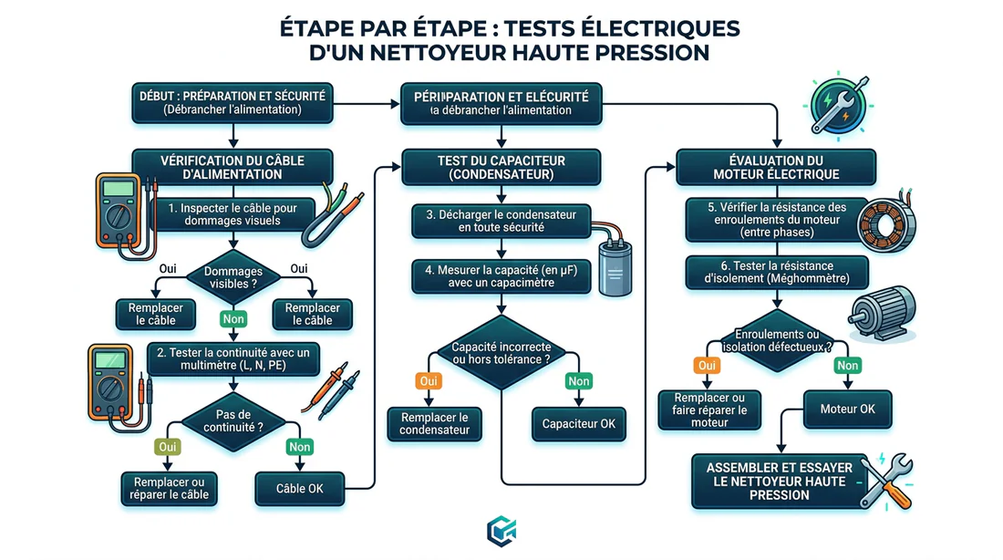 Schéma technique de diagnostic électrique Karcher